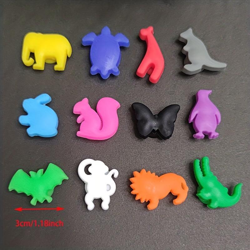 12pcs Silicone Suction Cup Wine Glass Markers Set