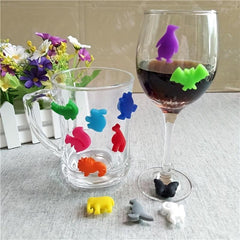12pcs Silicone Suction Cup Wine Glass Markers Set