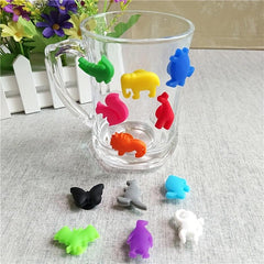 12pcs Silicone Suction Cup Wine Glass Markers Set