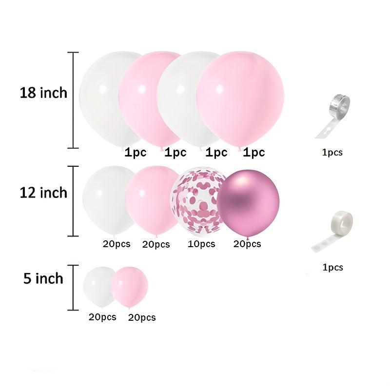 116pcs Pink Balloon Arch Garland Kit for Bohemian Party