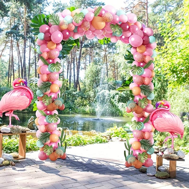 Hawaiian Flamingo Balloon Chain Set - Summer Party Supplies