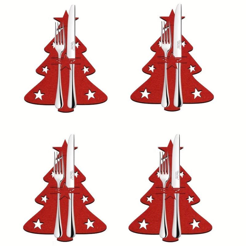 Portable Christmas Tree Cutlery Holder Bag Xmas Party Table Decor