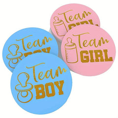 48pcs Gender Reveal Party Stickers Boys Girls Birthday Celebrations