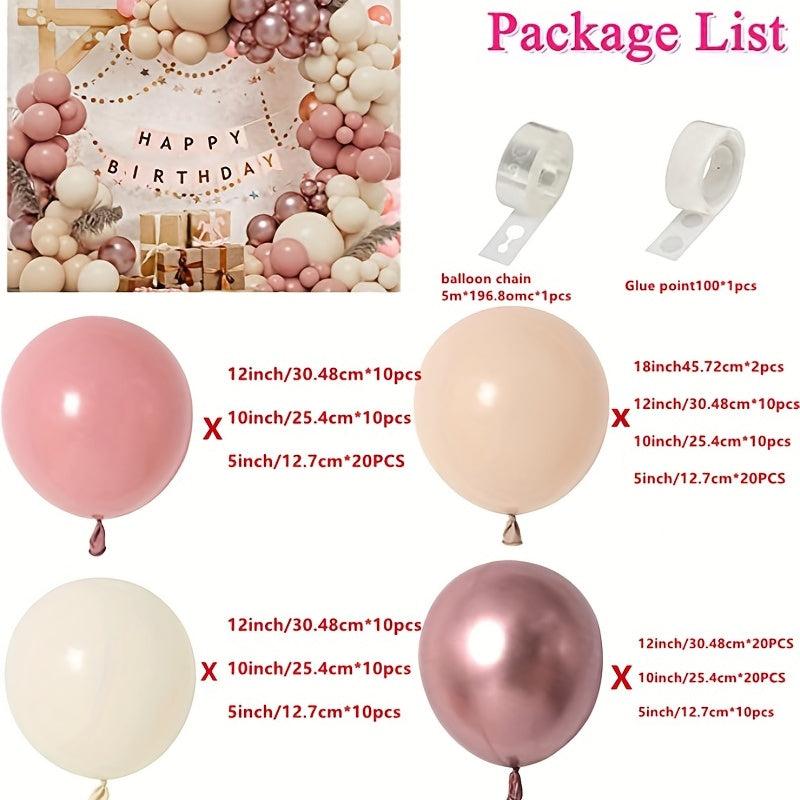 Vintage Pink Rose Balloon Garland Kit for Celebrations
