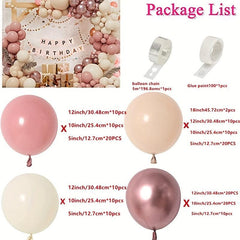 Vintage Pink Rose Balloon Garland Kit for Celebrations