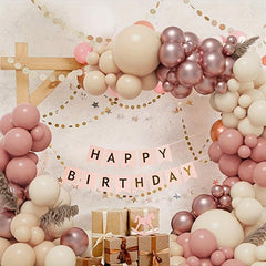 Vintage Pink Rose Balloon Garland Kit for Celebrations