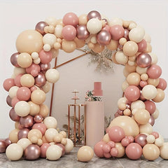 Vintage Pink Rose Balloon Garland Kit for Celebrations