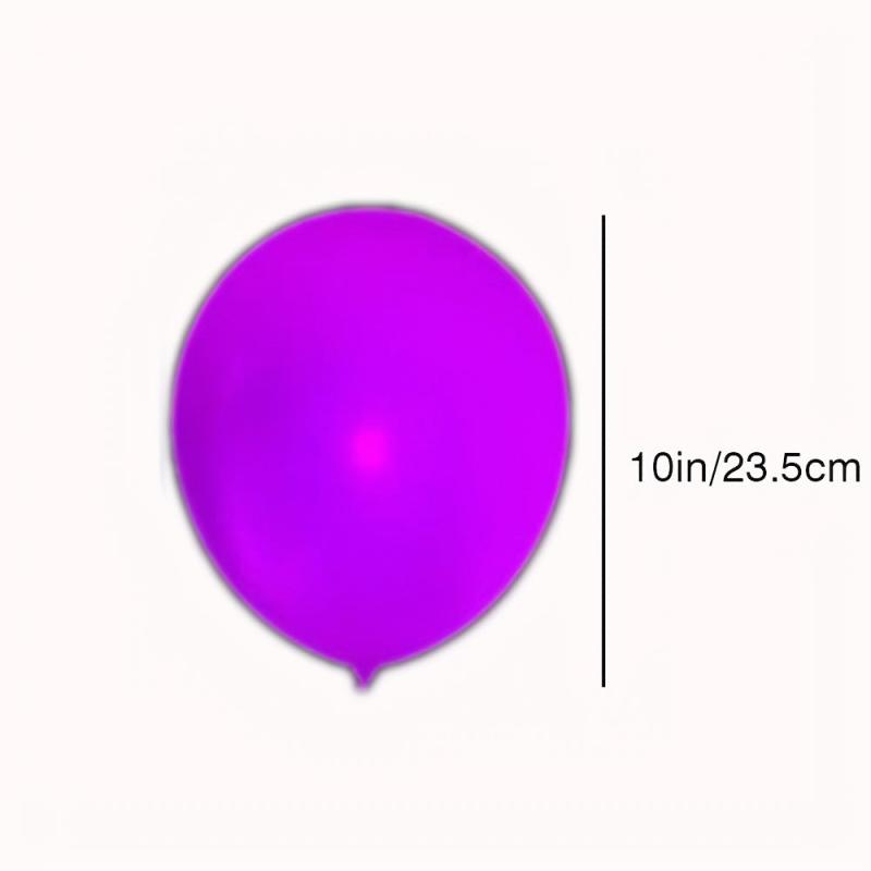 100pcs UV Neon Glow Latex Balloons Happy Birthday Fluorescent Luminous Balloons
