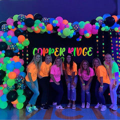 100pcs UV Neon Glow Latex Balloons Happy Birthday Fluorescent Luminous Balloons