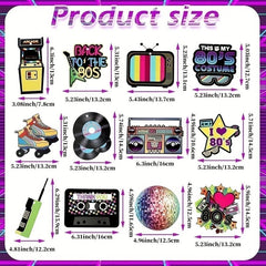 36pcs 80s Party Hanging Swirls Decorations Neon Streamers for Throwback Birthday
