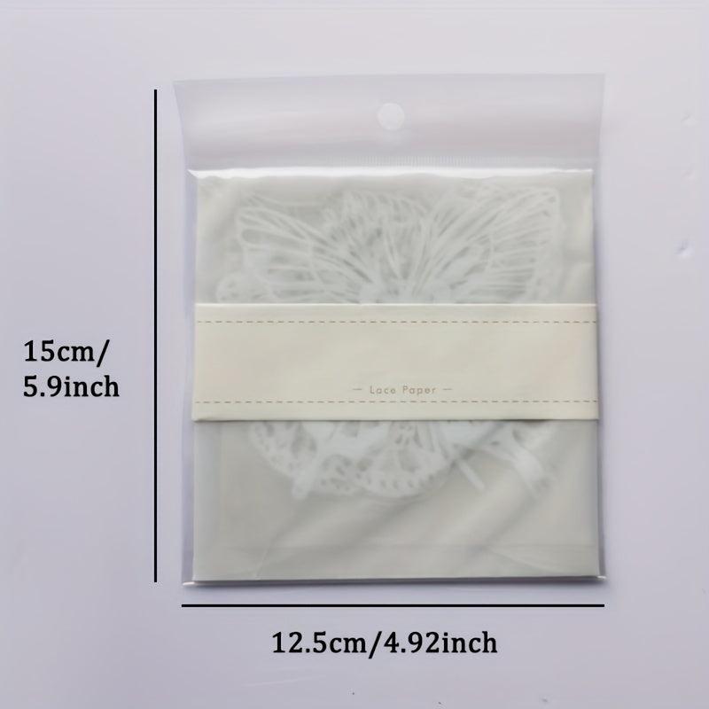 10 Sheets Vintage Hollow Butterfly Plant Textured Paper
