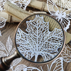 10 Sheets Vintage Hollow Butterfly Plant Textured Paper