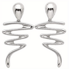 Oversize Geometric Hook Earrings Drop Statement Metal Clip Holiday Supplies