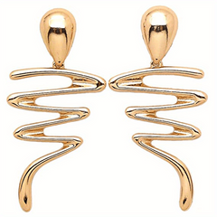 Oversize Geometric Hook Earrings Drop Statement Metal Clip Holiday Supplies