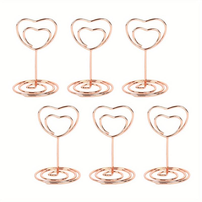 10pcs Metal Place Card Holders Wedding Birthday Party Photo Clip Stands