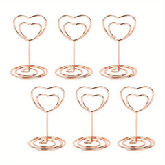 10pcs Metal Place Card Holders Wedding Birthday Party Photo Clip Stands