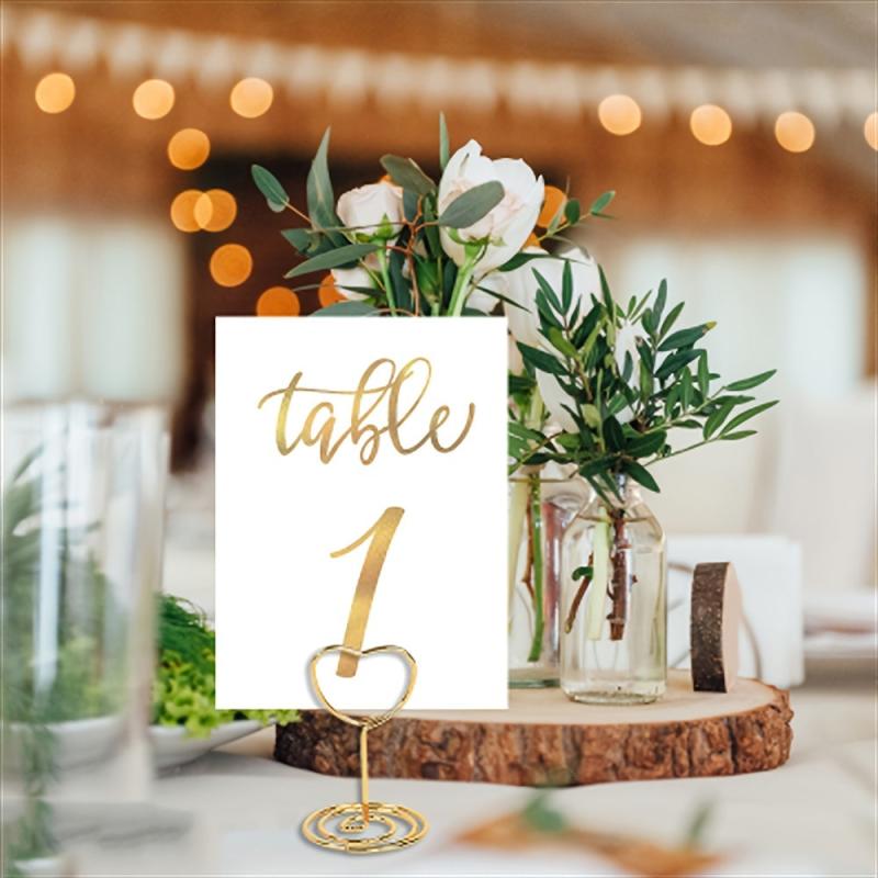 10pcs Metal Place Card Holders Wedding Birthday Party Photo Clip Stands