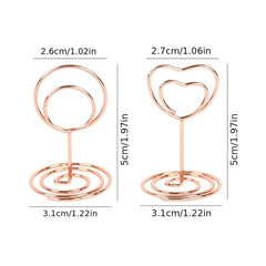 10pcs Metal Place Card Holders Wedding Birthday Party Photo Clip Stands