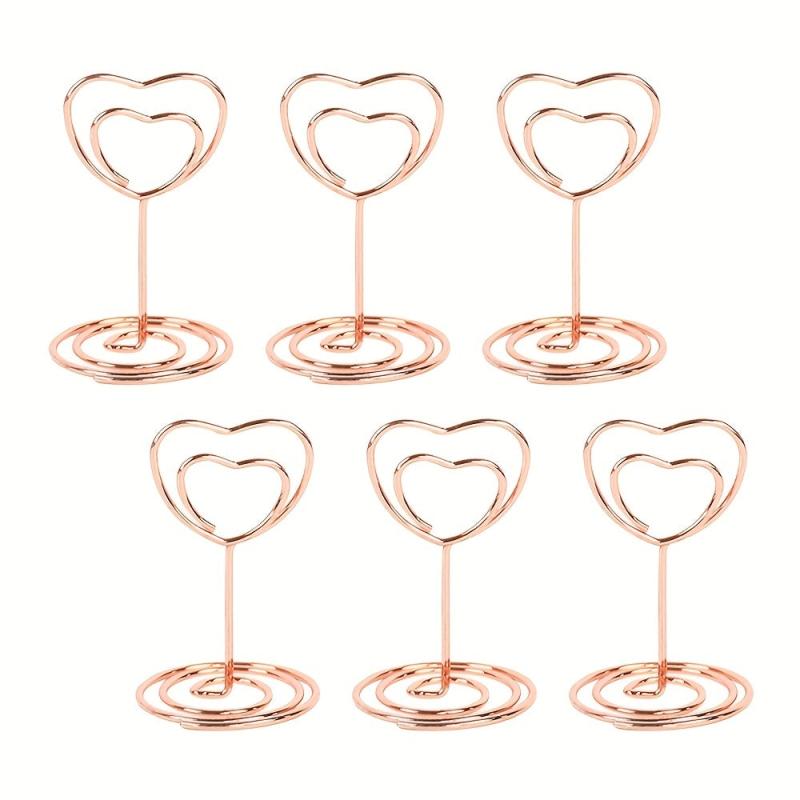 10pcs Metal Place Card Holders Wedding Birthday Party Photo Clip Stands