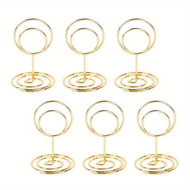 10pcs Metal Place Card Holders Wedding Birthday Party Photo Clip Stands