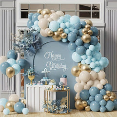 142pcs - Morandi Golden Latex Balloon Arch Garland For Party Decorations