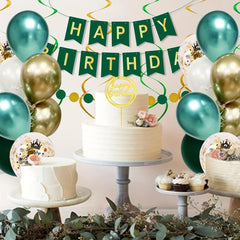 Green Golden 40th Birthday Party Decorations