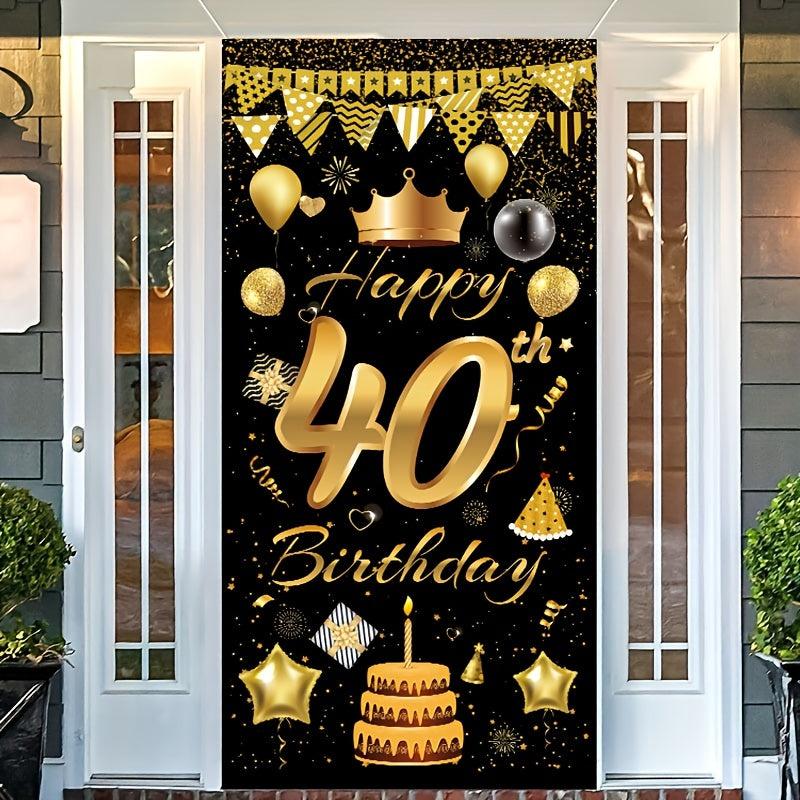 40th Birthday Happy Doorplate Decoration Supplies