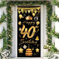 40th Birthday Happy Doorplate Decoration Supplies