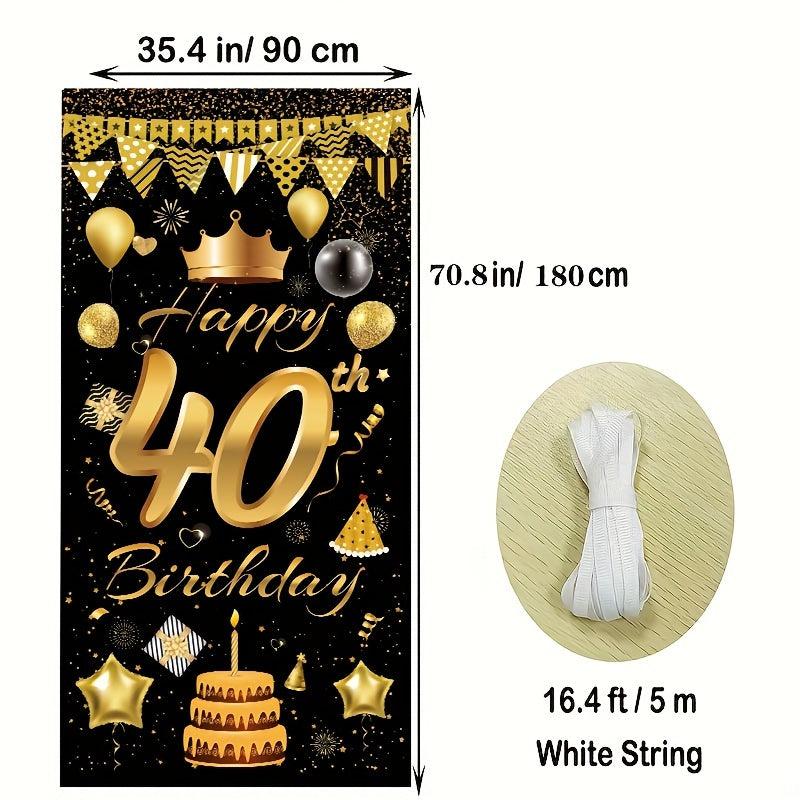 40th Birthday Happy Doorplate Decoration Supplies