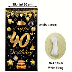 40th Birthday Happy Doorplate Decoration Supplies