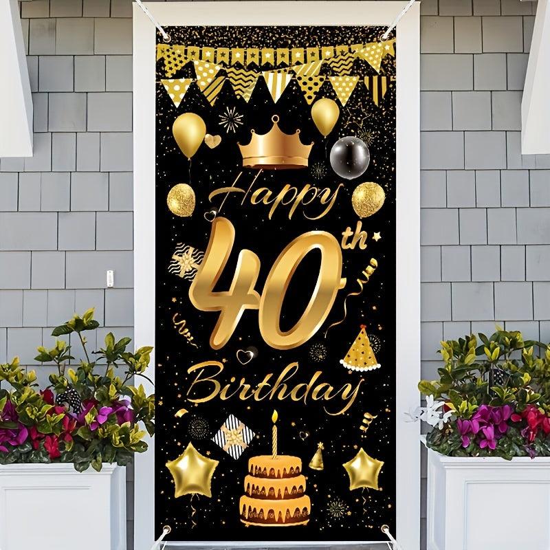 40th Birthday Happy Doorplate Decoration Supplies