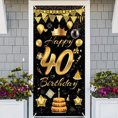 40th Birthday Happy Doorplate Decoration Supplies