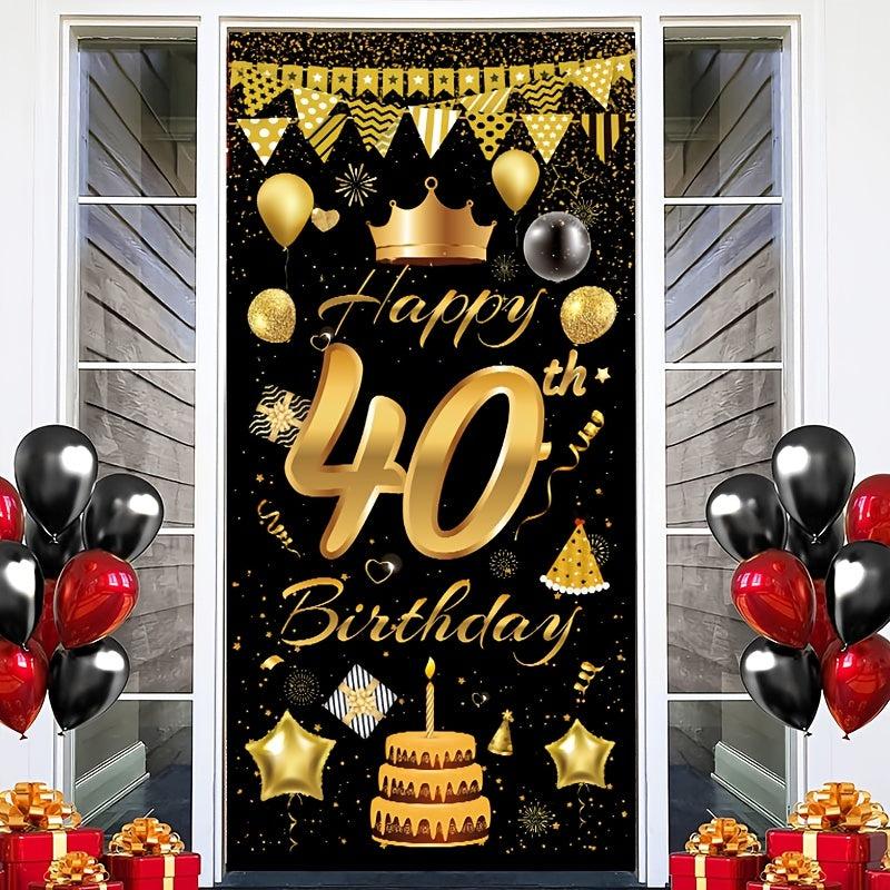 40th Birthday Happy Doorplate Decoration Supplies