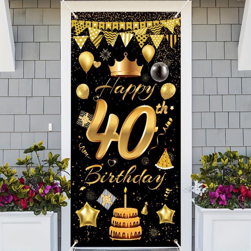 40th Birthday Happy Doorplate Decoration Supplies