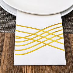 10pcs Foil Bronzing Corrugated Paper Towels for Holiday Parties