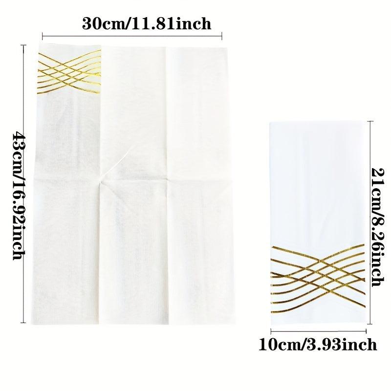 10pcs Foil Bronzing Corrugated Paper Towels for Holiday Parties