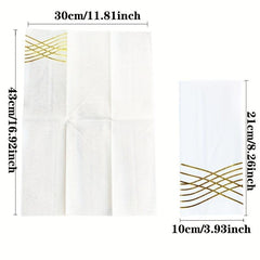 10pcs Foil Bronzing Corrugated Paper Towels for Holiday Parties