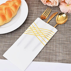 10pcs Foil Bronzing Corrugated Paper Towels for Holiday Parties