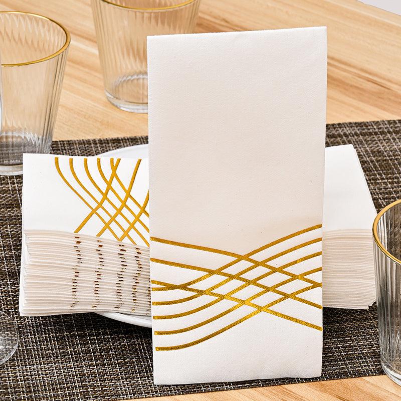 10pcs Foil Bronzing Corrugated Paper Towels for Holiday Parties