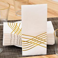 10pcs Foil Bronzing Corrugated Paper Towels for Holiday Parties