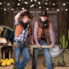 Vintage Western Cowboy Backdrop for Photography