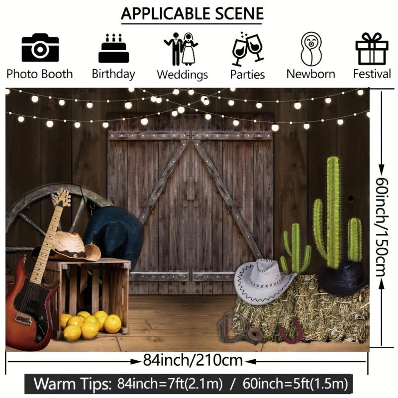 Vintage Western Cowboy Backdrop for Photography