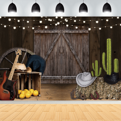 Vintage Western Cowboy Backdrop for Photography