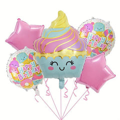 5pcs Ice Cream Balloon Set for Birthdays, Parties, Weddings