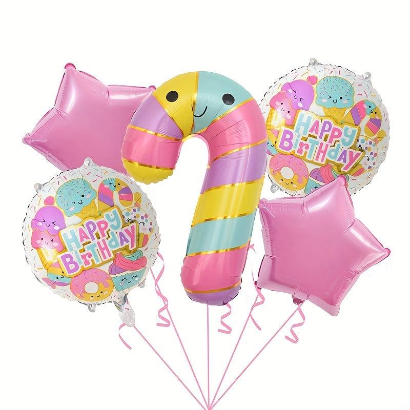 5pcs Ice Cream Balloon Set for Birthdays, Parties, Weddings