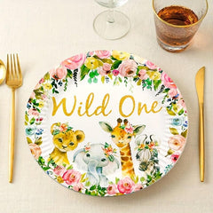 Girl Wild One Birthday Party Supplies - Plates & Napkin Set