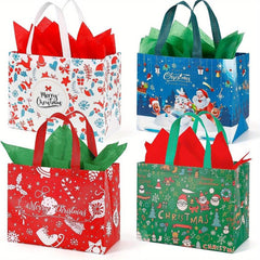 4pcs Christmas Gift Bags Xmas Party Supplies