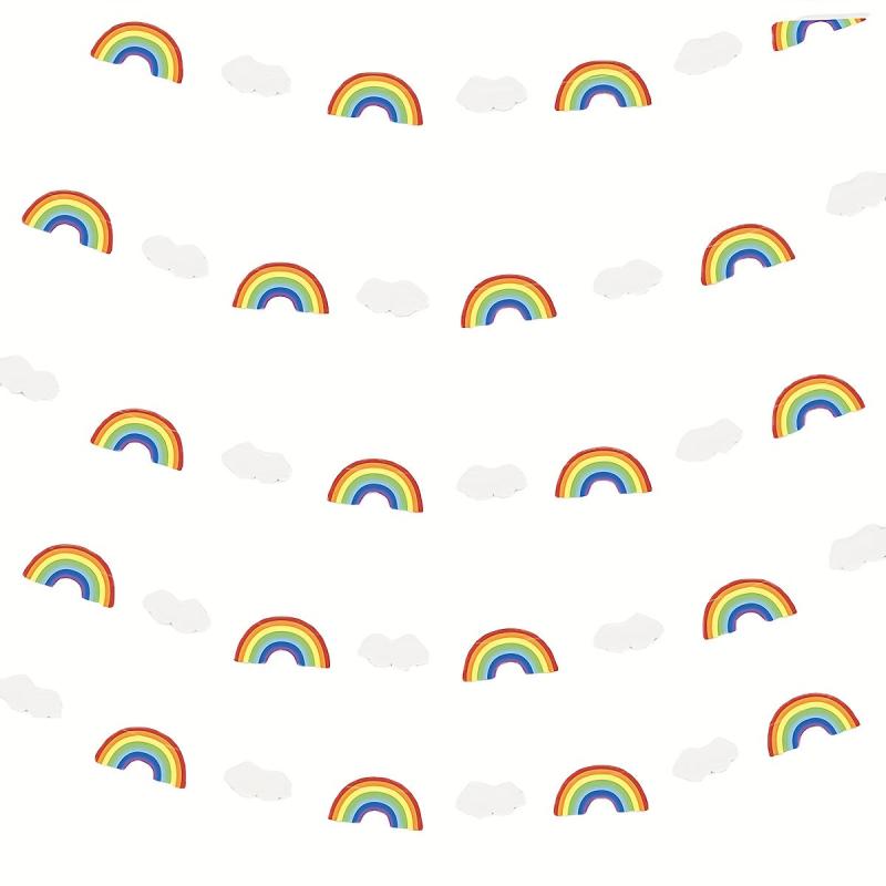 Rainbow Clouds Paper Sheet String Birthday Party Decoration
