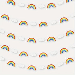 Rainbow Clouds Paper Sheet String Birthday Party Decoration