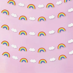Rainbow Clouds Paper Sheet String Birthday Party Decoration